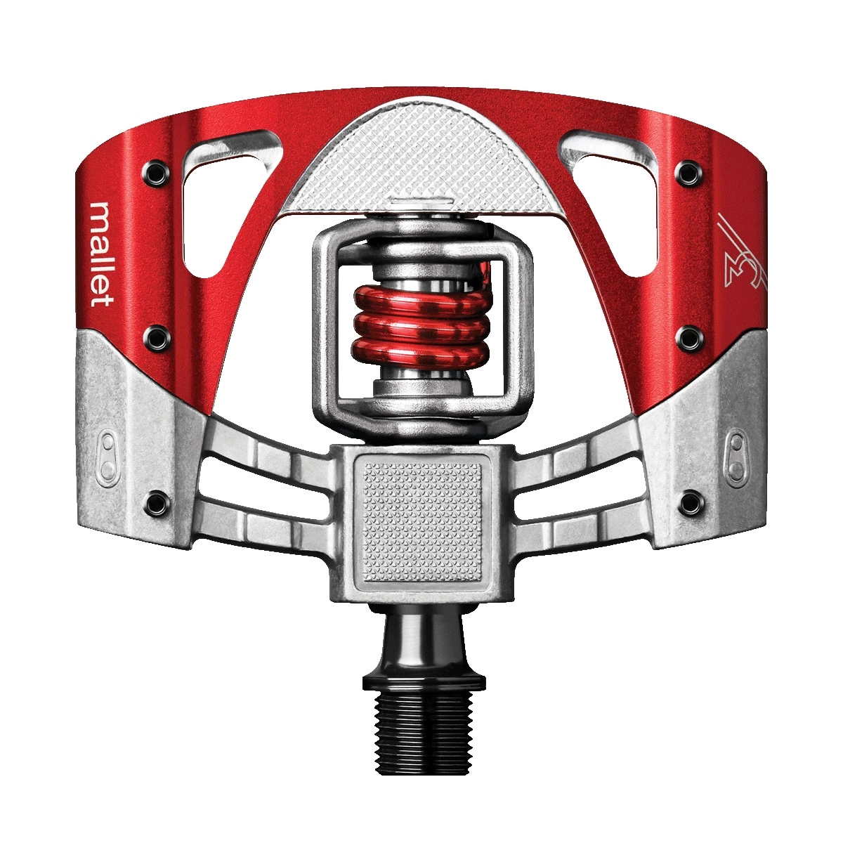 Crankbrothers Mallet 3 Raw/red Pedale